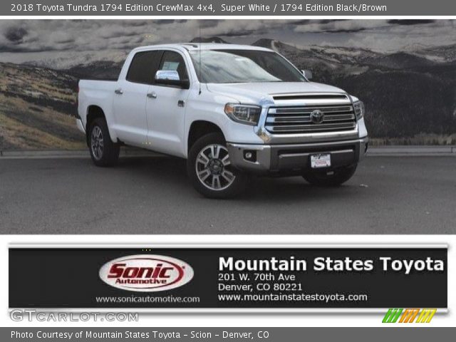 2018 Toyota Tundra 1794 Edition CrewMax 4x4 in Super White