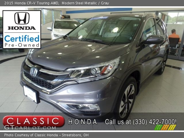 2015 Honda CR-V Touring AWD in Modern Steel Metallic