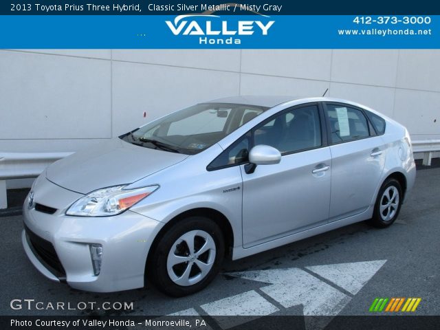 2013 Toyota Prius Three Hybrid in Classic Silver Metallic