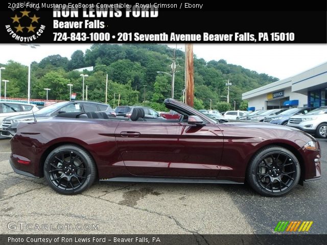 2018 Ford Mustang EcoBoost Convertible in Royal Crimson