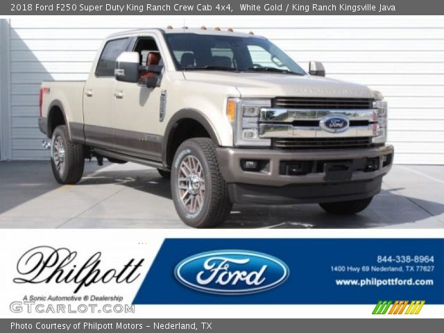 2018 Ford F250 Super Duty King Ranch Crew Cab 4x4 in White Gold