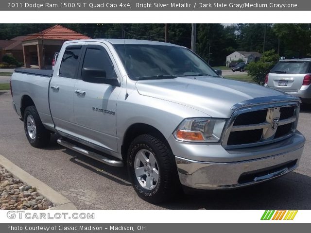 2011 Dodge Ram 1500 SLT Quad Cab 4x4 in Bright Silver Metallic