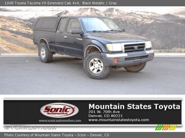 1998 Toyota Tacoma V6 Extended Cab 4x4 in Black Metallic