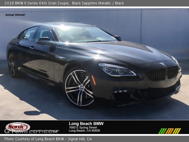 2018 BMW 6 Series 640i Gran Coupe in Black Sapphire Metallic