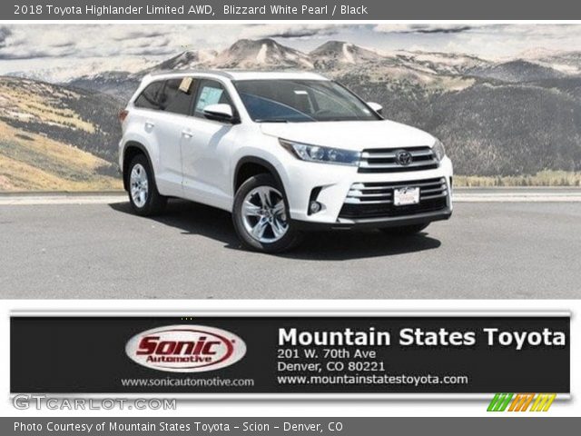 2018 Toyota Highlander Limited AWD in Blizzard White Pearl