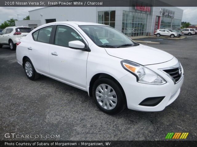 2018 Nissan Versa SV in Fresh Powder White