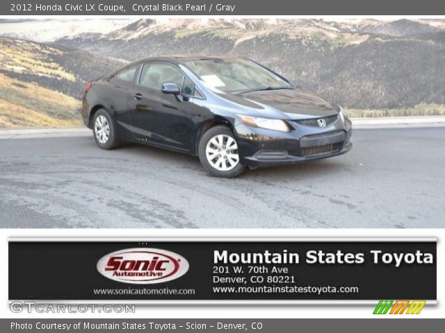 2012 Honda Civic LX Coupe in Crystal Black Pearl