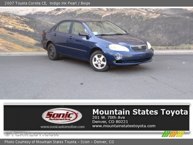 2007 Toyota Corolla CE in Indigo Ink Pearl