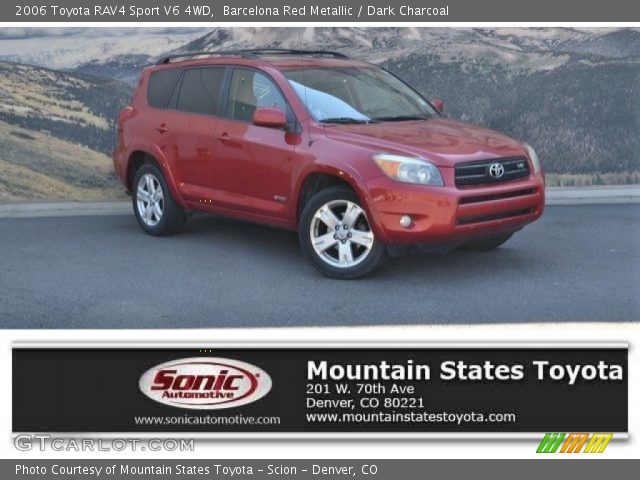 2006 Toyota RAV4 Sport V6 4WD in Barcelona Red Metallic