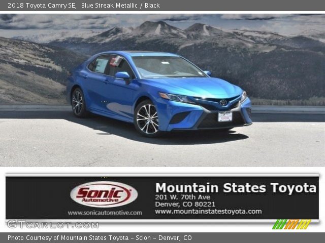 2018 Toyota Camry SE in Blue Streak Metallic