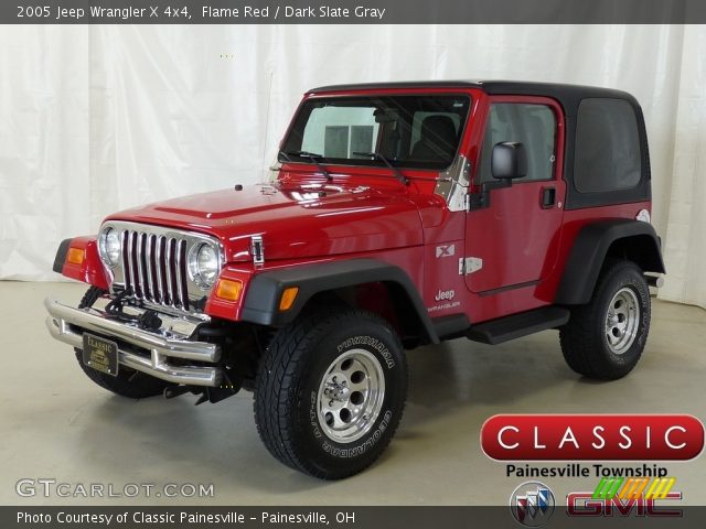 2005 Jeep Wrangler X 4x4 in Flame Red