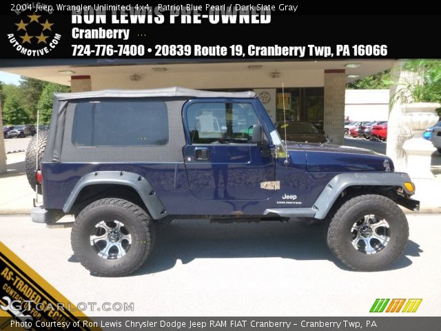 2004 Jeep Wrangler Unlimited 4x4 in Patriot Blue Pearl