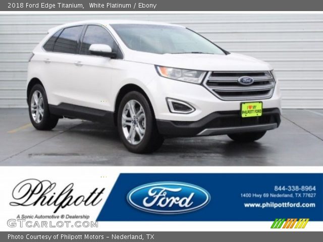 2018 Ford Edge Titanium in White Platinum