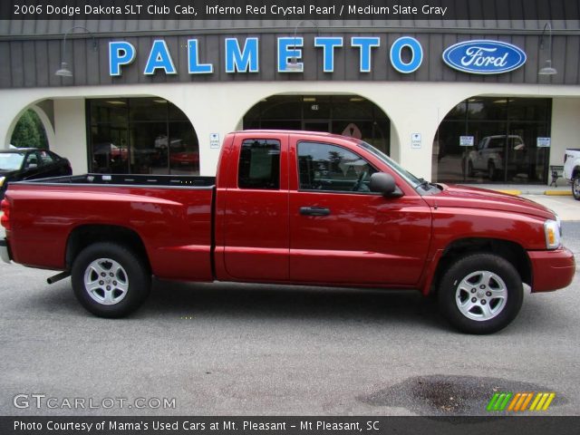 2006 Dodge Dakota SLT Club Cab in Inferno Red Crystal Pearl