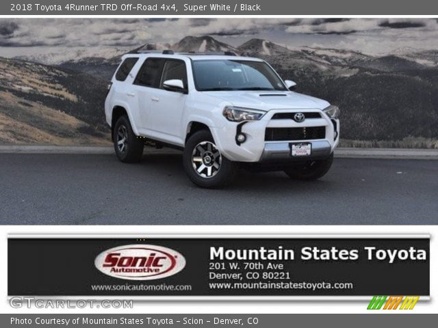 2018 Toyota 4Runner TRD Off-Road 4x4 in Super White