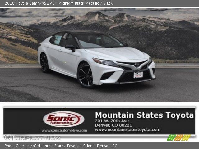 2018 Toyota Camry XSE V6 in Midnight Black Metallic