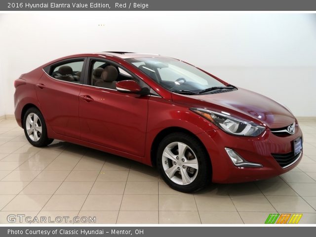 2016 Hyundai Elantra Value Edition in Red