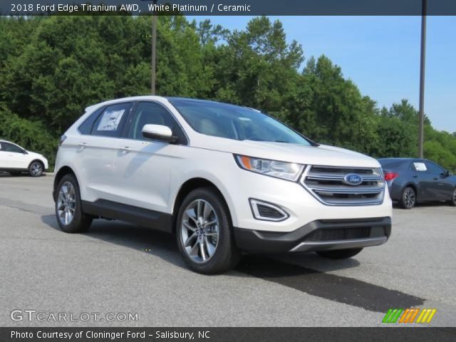 2018 Ford Edge Titanium AWD in White Platinum