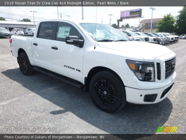 2018 Nissan Titan SV Crew Cab 4x4 Midnight Edition in Pearl White