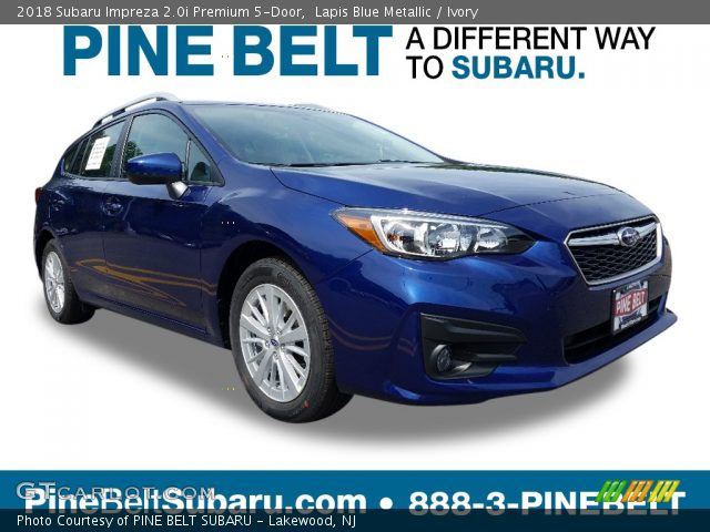 2018 Subaru Impreza 2.0i Premium 5-Door in Lapis Blue Metallic