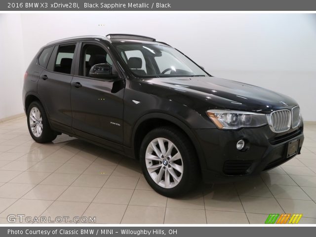 2016 BMW X3 xDrive28i in Black Sapphire Metallic