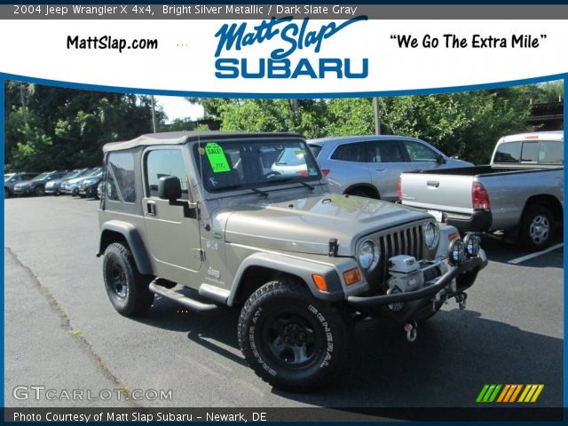 2004 Jeep Wrangler X 4x4 in Bright Silver Metallic