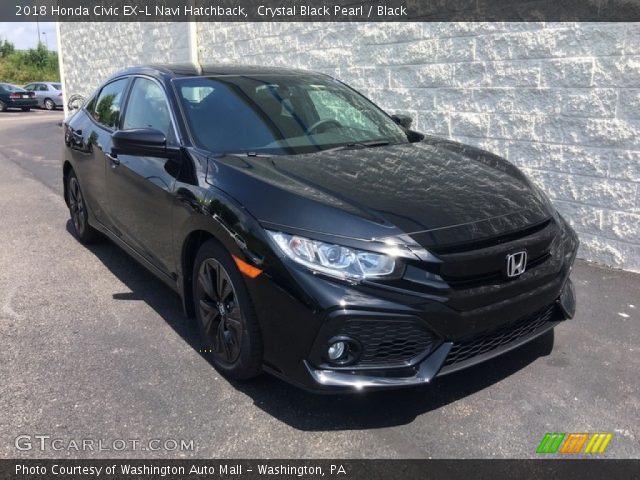 2018 Honda Civic EX-L Navi Hatchback in Crystal Black Pearl