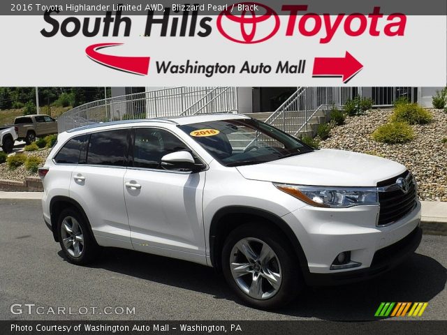 2016 Toyota Highlander Limited AWD in Blizzard Pearl