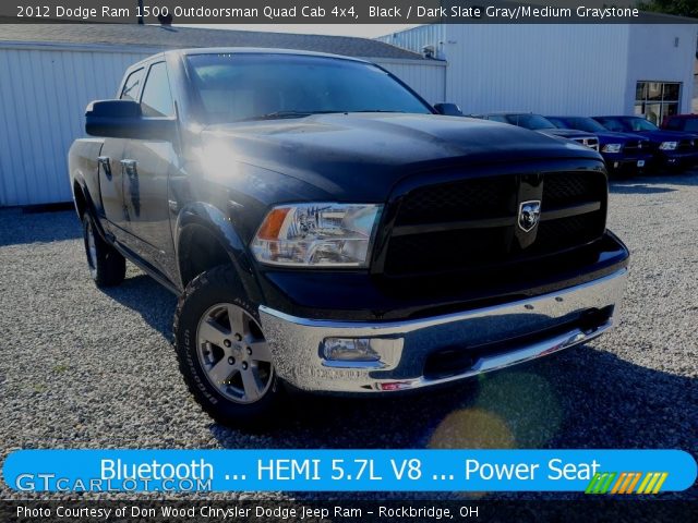 2012 Dodge Ram 1500 Outdoorsman Quad Cab 4x4 in Black