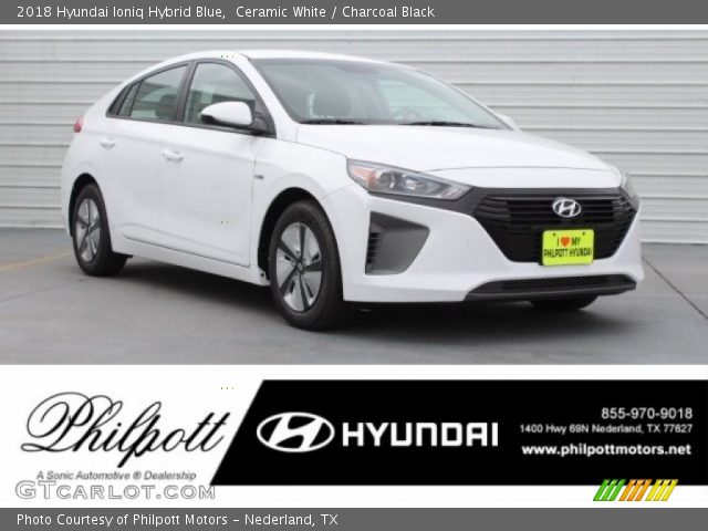 2018 Hyundai Ioniq Hybrid Blue in Ceramic White