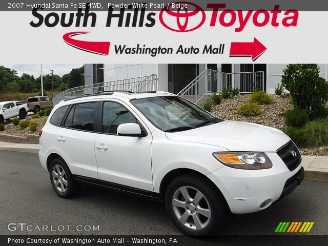 2007 Hyundai Santa Fe SE 4WD in Powder White Pearl
