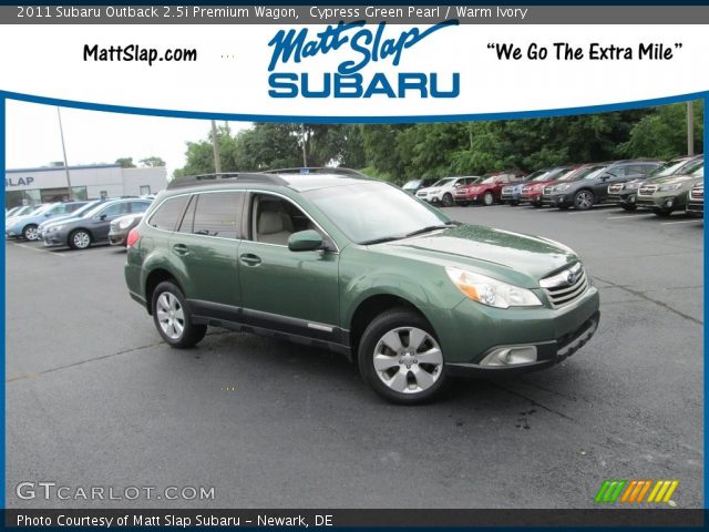 2011 Subaru Outback 2.5i Premium Wagon in Cypress Green Pearl