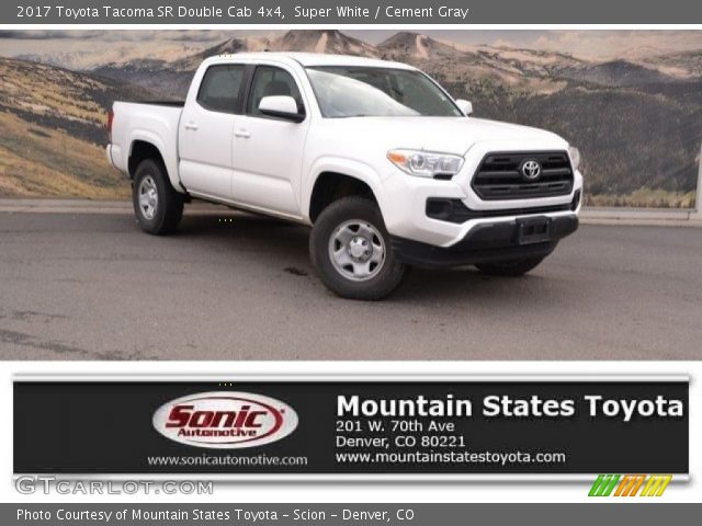 2017 Toyota Tacoma SR Double Cab 4x4 in Super White