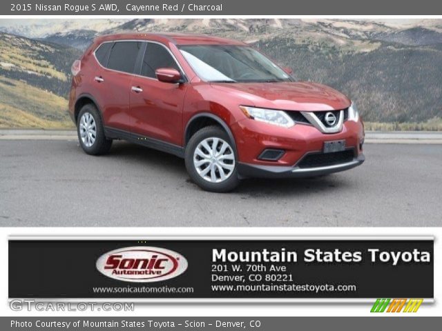 2015 Nissan Rogue S AWD in Cayenne Red