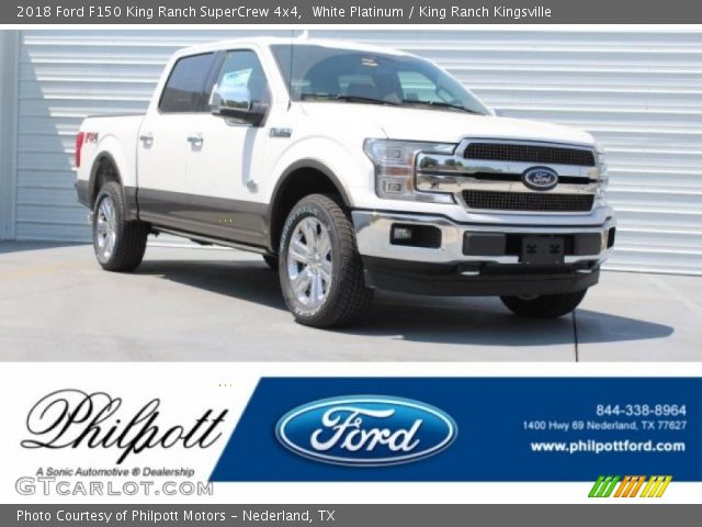 2018 Ford F150 King Ranch SuperCrew 4x4 in White Platinum