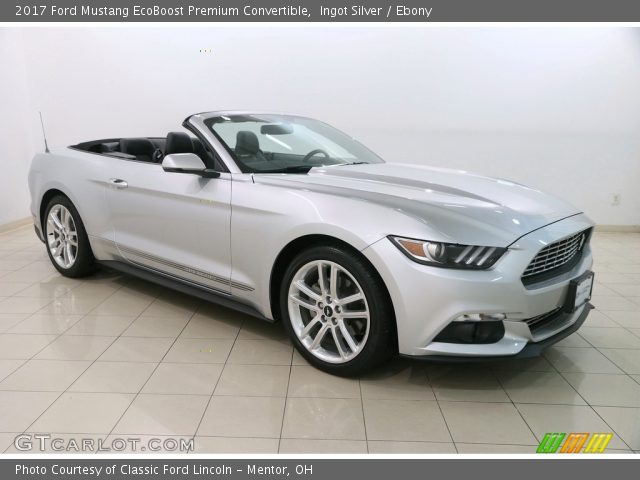 2017 Ford Mustang EcoBoost Premium Convertible in Ingot Silver