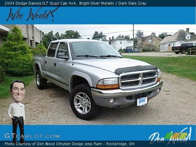 2004 Dodge Dakota SLT Quad Cab 4x4 in Bright Silver Metallic