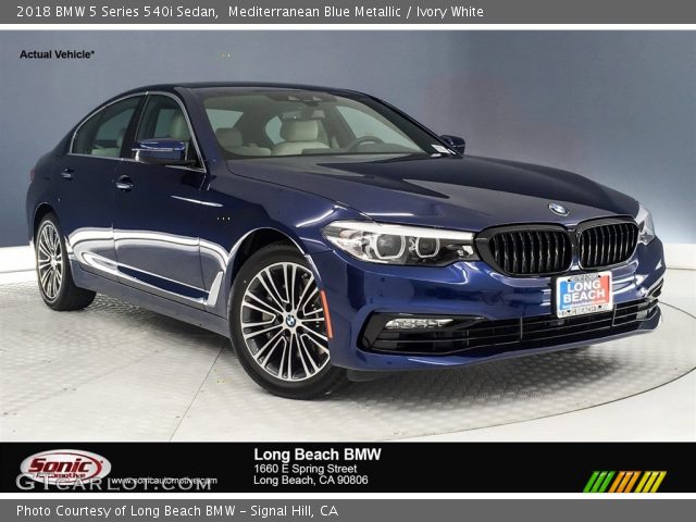 2018 BMW 5 Series 540i Sedan in Mediterranean Blue Metallic