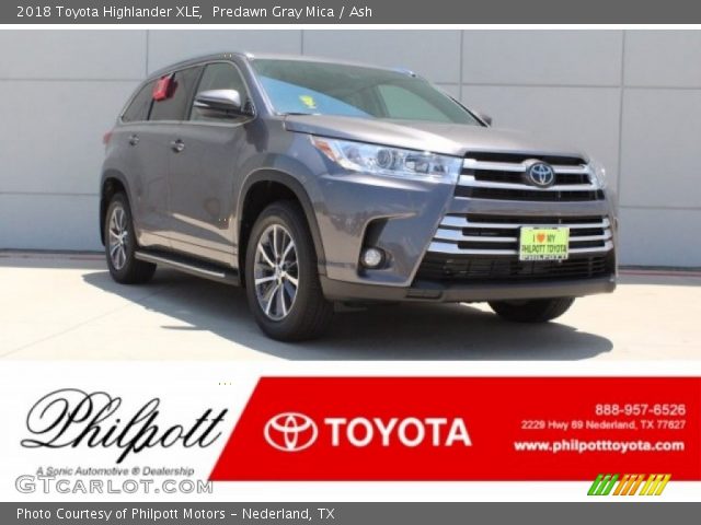 2018 Toyota Highlander XLE in Predawn Gray Mica