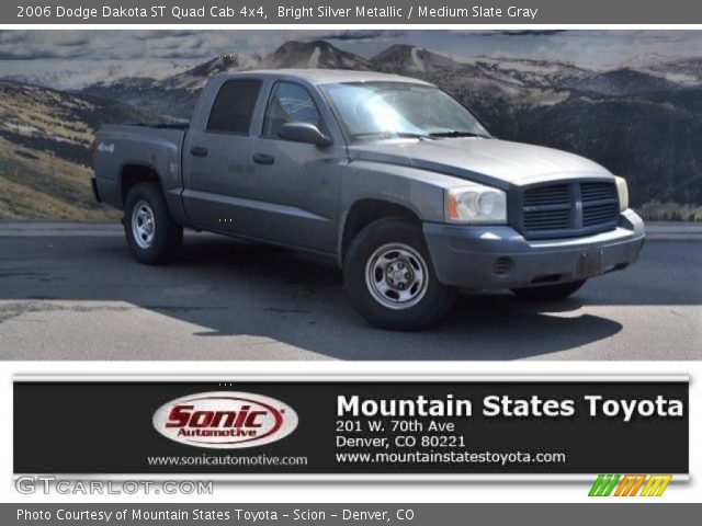 2006 Dodge Dakota ST Quad Cab 4x4 in Bright Silver Metallic