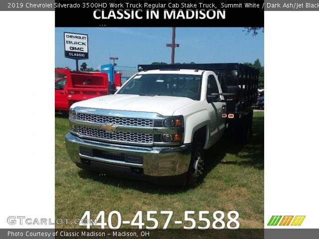 2019 Chevrolet Silverado 3500HD Work Truck Regular Cab Stake Truck in Summit White