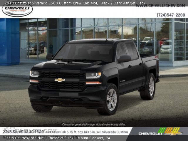 2018 Chevrolet Silverado 1500 Custom Crew Cab 4x4 in Black