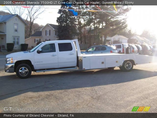 2008 Chevrolet Silverado 3500HD LT Crew Cab Chassis Car Hauler in Summit White