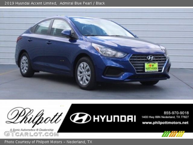 2019 Hyundai Accent Limited in Admiral Blue Pearl