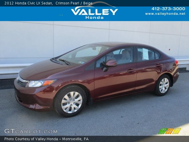 2012 Honda Civic LX Sedan in Crimson Pearl