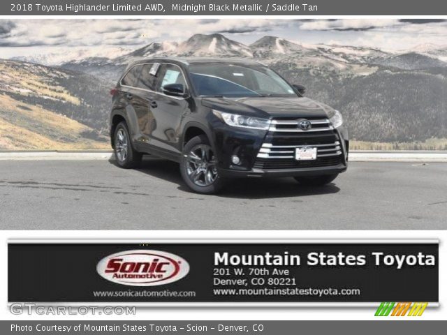 2018 Toyota Highlander Limited AWD in Midnight Black Metallic