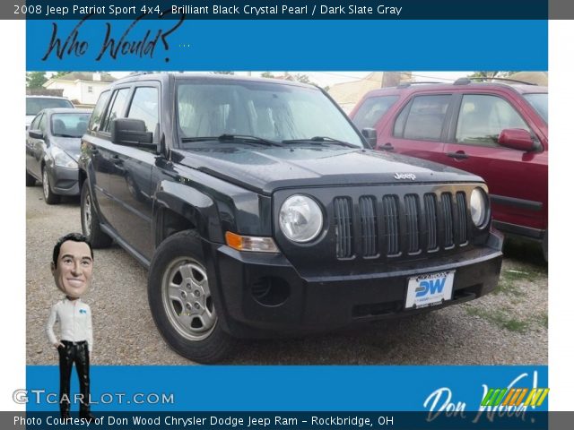 2008 Jeep Patriot Sport 4x4 in Brilliant Black Crystal Pearl