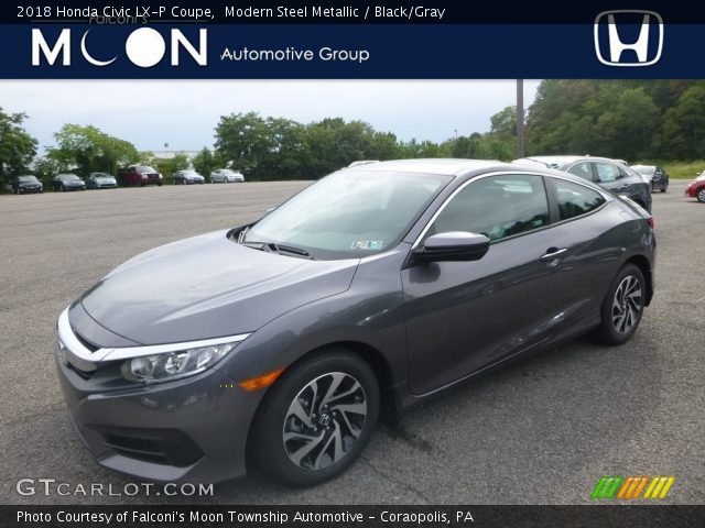 2018 Honda Civic LX-P Coupe in Modern Steel Metallic