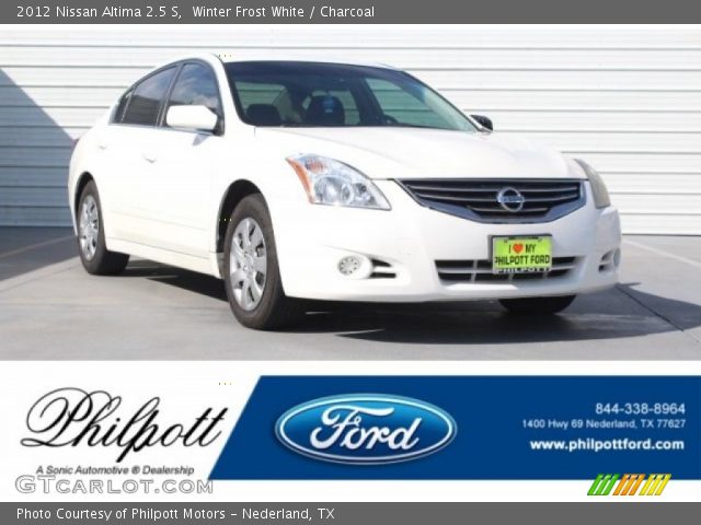 2012 Nissan Altima 2.5 S in Winter Frost White