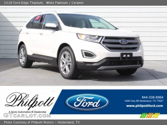 2018 Ford Edge Titanium in White Platinum